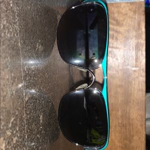 Black and blue Oakley sunglasses